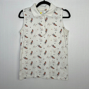 𝅺VINTAGE Golf novelty print quirky polo tank